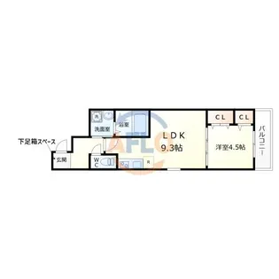 フジパレス今川公園東I番館【2階】の間取り