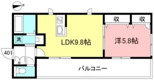 ドミール富士【4階】の間取り