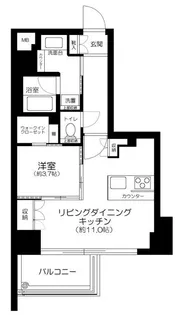 クレイス月島キャナルフロント【5階】の間取り