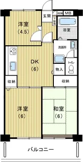 北野ハイツ【2階】の間取り