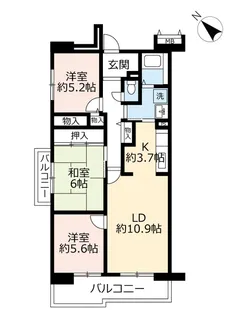 UR日進香久山花の街【5階】の間取り