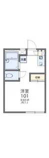レオパレスグリーンヴェイル【2階】の間取り