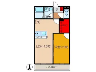 フェリーチェ【3階】の間取り