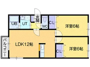 シティハイム高砂III【2階】の間取り