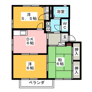 ルミエール本野 C棟【2階】の間取り