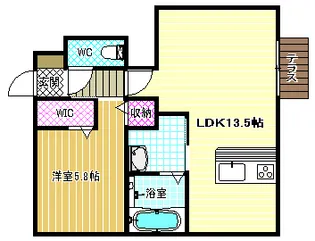 セジュール和の郷【1階】の間取り