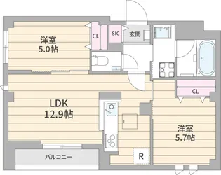 ハーベスト三軒茶屋【1階】の間取り