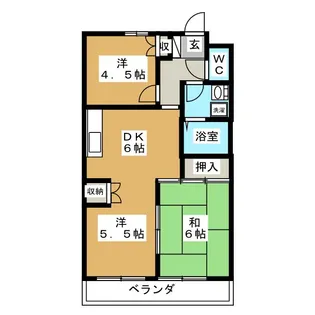 サンモール綱島【2階】の間取り