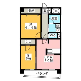 栄町弥生マンション【1階】の間取り