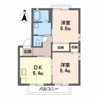 コーポフィオレB【2階】の間取り