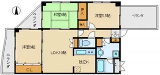 クレストヴェール【2階】の間取り