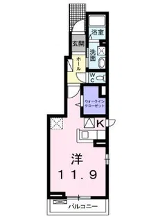グラーベン福泊【1階】の間取り