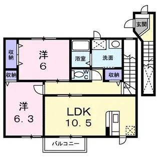 Belle Alice A【2階】の間取り