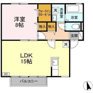 リビングタウン東通II B【1階】の間取り