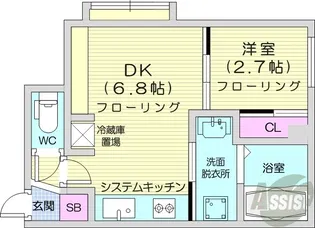 プエンテ豊平【4階】の間取り