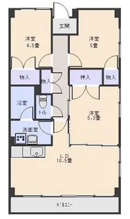 ハウスフル渋川【1階】の間取り