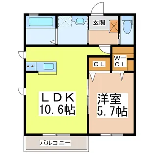 パルクハイムJ【2階】の間取り