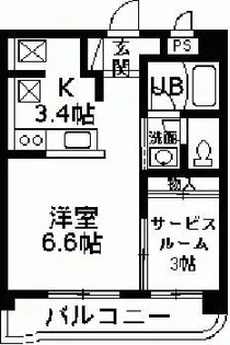 マンションパークハイム【2階】の間取り