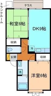 ティフィラー西【1階】の間取り