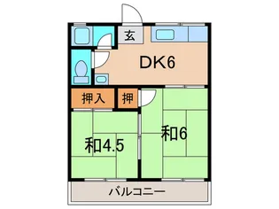 福和ハイツ【2階】の間取り