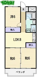 エステート15【3階】の間取り