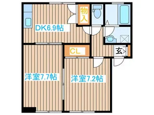 ガーデンタウンB【1階】の間取り