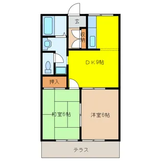 岐阜県不破郡垂井町表佐【アパート】の間取り