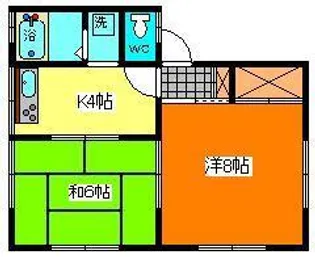 コーポささき【1階】の間取り