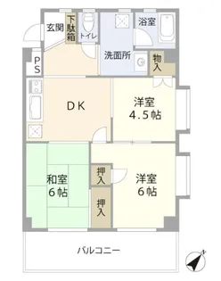 東海マンション【4階】の間取り