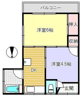 東京都足立区北加平町【アパート】の間取り