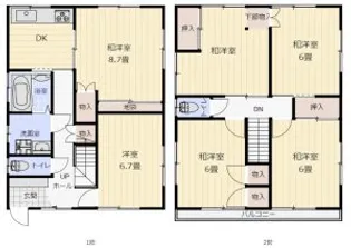 神奈川県横浜市旭区今宿西町【一戸建】の間取り