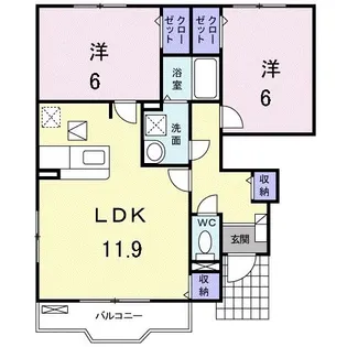 ガーデンポーチ和(なごみ)【1階】の間取り