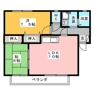 ソレーユ高町 B【1階】の間取り