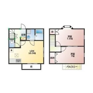 XIV羽塚【1階】の間取り