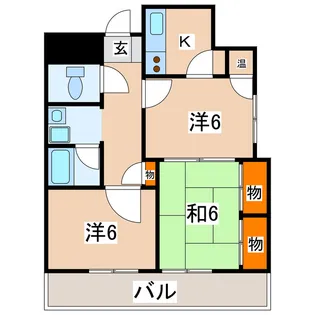 パレ菜園【2階】の間取り