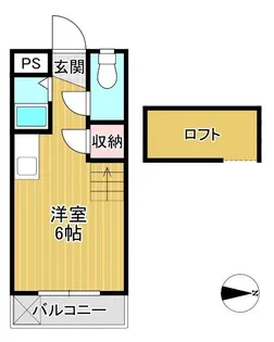 福岡県久留米市野中町【アパート】の間取り