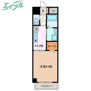 1Kの間取り画像