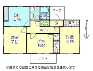 大分県大分市大字賀来【一戸建】の間取り