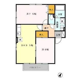 セジュールマインA棟【2階】の間取り