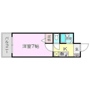 1Kの間取り画像
