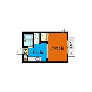 テル 4th【1階】の間取り