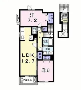 フォーリストB【2階】の間取り