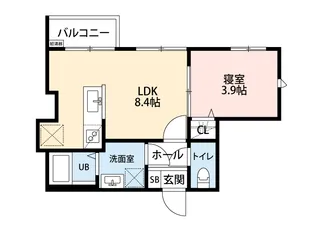 COCO川越【1階】の間取り