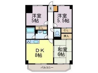 ハ-モニ-ハイツII【2階】の間取り