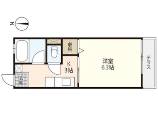 広島県広島市南区宇品東7【アパート】の間取り