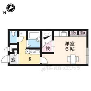 レオパレス五個荘【1階】の間取り