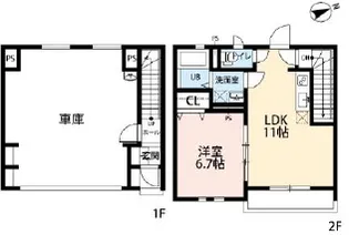 1LDKの間取り画像