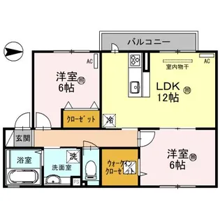 大阪府東大阪市六万寺町3【アパート】の間取り
