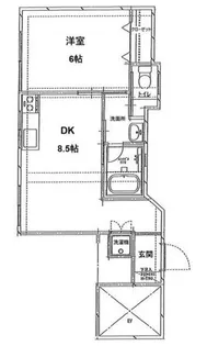 シャトー瑠璃【5階】の間取り