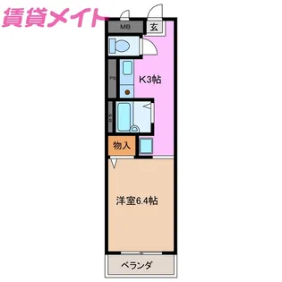 Hearty西日野V【4階】の間取り
